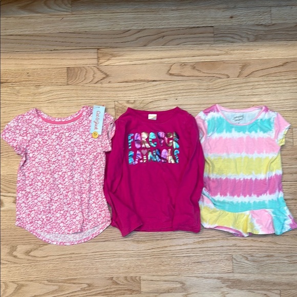Girls Pink Tshirt Set - Picture 1 of 4